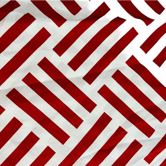 Mudpie Red White Geometric Pattern Tunic Gold Buttons L (12-14) 100% Polyester - Picture 2 of 15